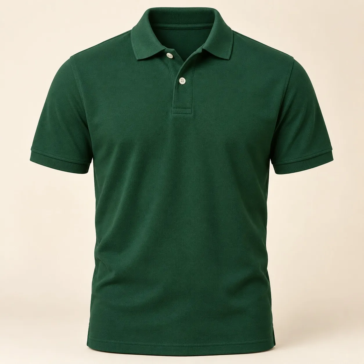 Realistic blank embroidered polo concept