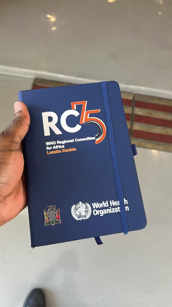 WHO RC75 branded diaries